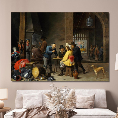 Stanza Della Guardia Con La Liberazione Di San Pietro David Teniers The Younger dty39 quadro stampato su tela