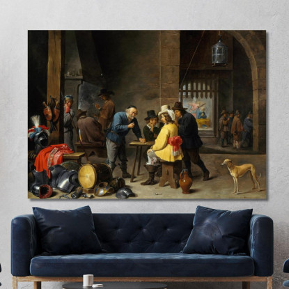 Stanza Della Guardia Con La Liberazione Di San Pietro David Teniers The Younger dty39 quadro stampato su tela