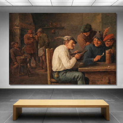 Gioco Dell’Hustle-Cap David Teniers The Younger dty43 quadro stampato su tela