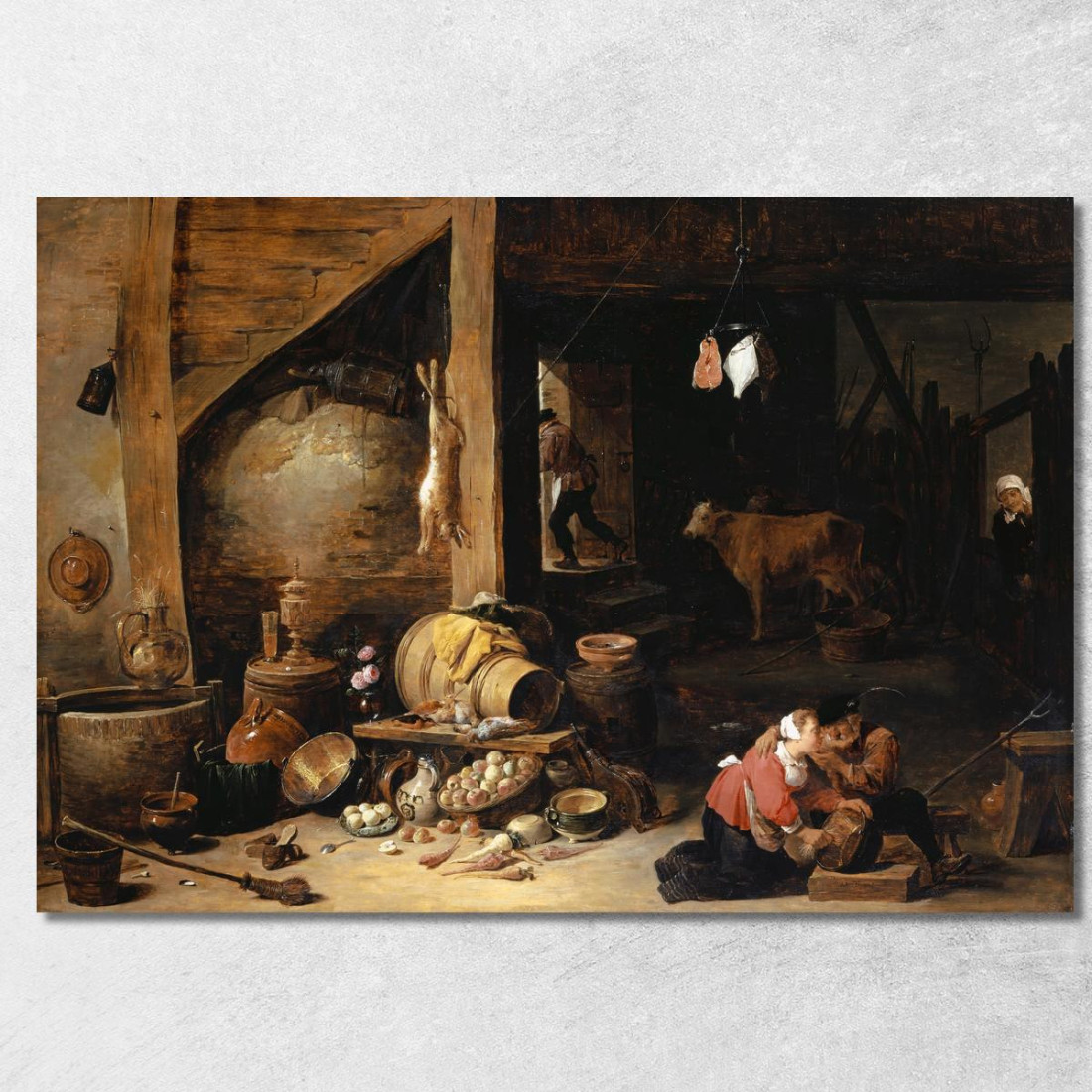 Nella Stalla David Teniers The Younger dty45 quadro stampato su tela Nella Stalla David Teniers The Younger dty45 quadro stampato su tela