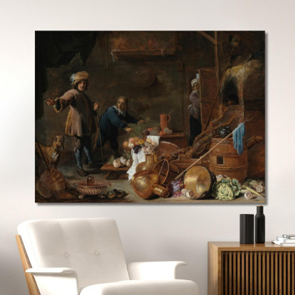 Interno Di Cucina 2 David Teniers The Younger dty48 quadro stampato su tela