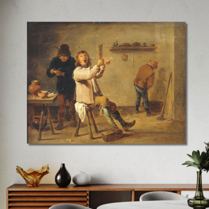 La Chanson À Boire David Teniers The Younger dty50 quadro stampato su tela