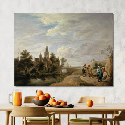 Paesaggio Con Figure Di Staffage David Teniers The Younger dty55 quadro stampato su tela