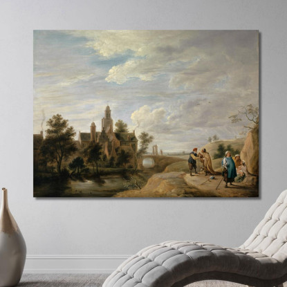 Paesaggio Con Figure Di Staffage David Teniers The Younger dty55 quadro stampato su tela