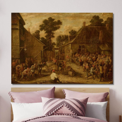 Festa Campestre David Teniers The Younger dty58 quadro stampato su tela