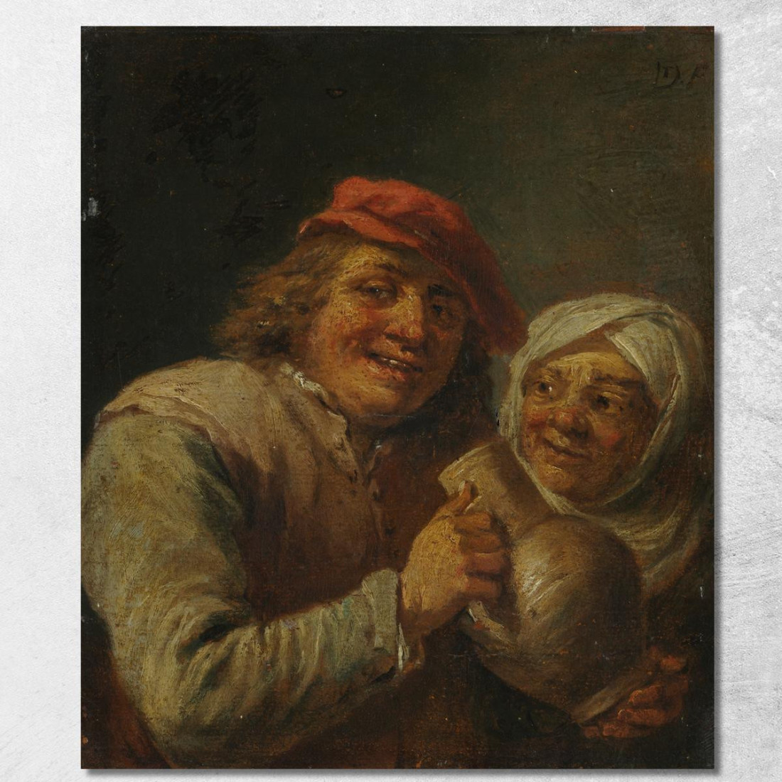 Vecchio E Vecchia David Teniers The Younger dty61 quadro stampato su tela Vecchio E Vecchia David Teniers The Younger dty61 quadro stampato su tela