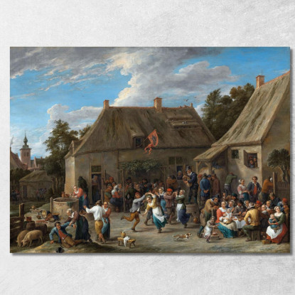 Kermesse Contadina David Teniers The Younger dty62 quadro stampato su tela