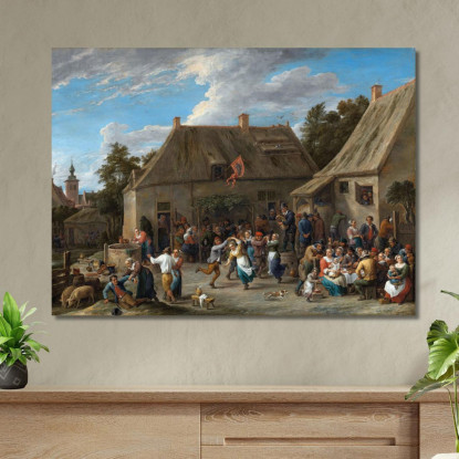 Kermesse Contadina David Teniers The Younger dty62 quadro stampato su tela