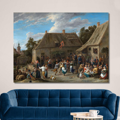 Kermesse Contadina David Teniers The Younger dty62 quadro stampato su tela