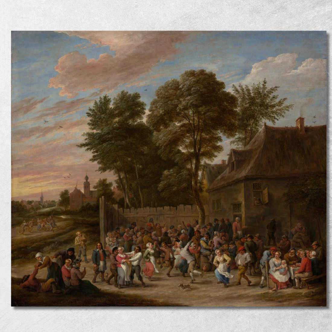 Contadini Che Danzano E Banchettano David Teniers The Younger dty65 quadro stampato su tela Contadini Che Danzano E Banchettano David Teniers The Younger dty65 quadro stampato su tela
