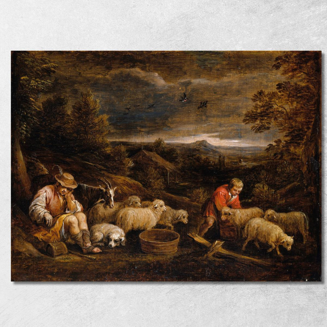 Pastori E Pecore David Teniers The Younger dty73 quadro stampato su tela Pastori E Pecore David Teniers The Younger dty73 quadro stampato su tela