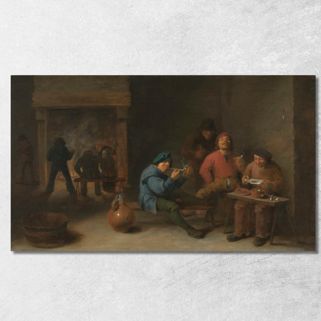 Fumatori David Teniers The Younger dty76 quadro stampato su tela