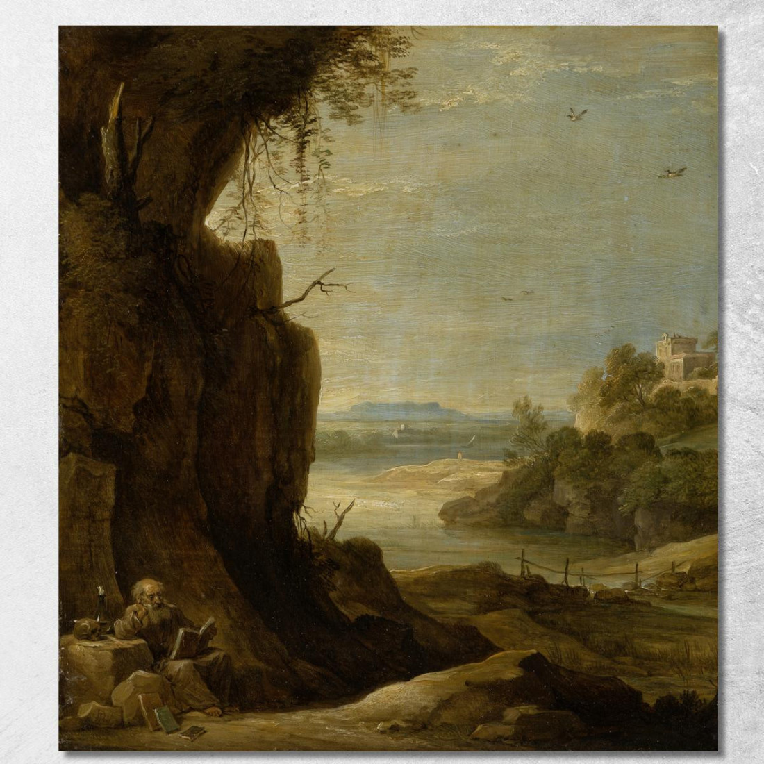 Paesaggio Meridionale Con Sant'Antonio Eremita David Teniers The Younger dty79 quadro stampato su tela