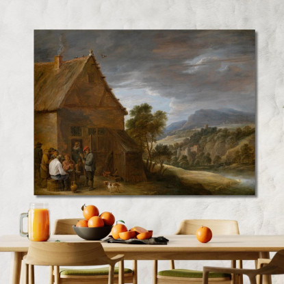 Scena Di Taverna 2 David Teniers The Younger dty82 quadro stampato su tela