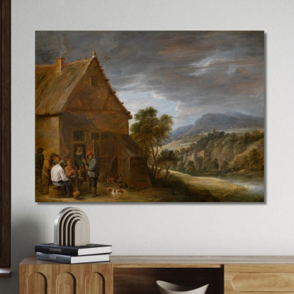 Scena Di Taverna 2 David Teniers The Younger dty82 quadro stampato su tela