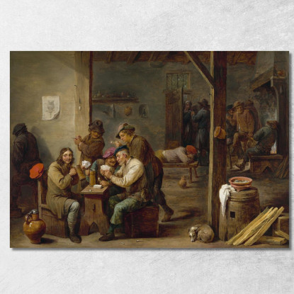 Scena Di Taverna David Teniers The Younger dty84 quadro stampato su tela