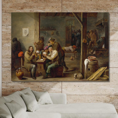 Scena Di Taverna David Teniers The Younger dty84 quadro stampato su tela