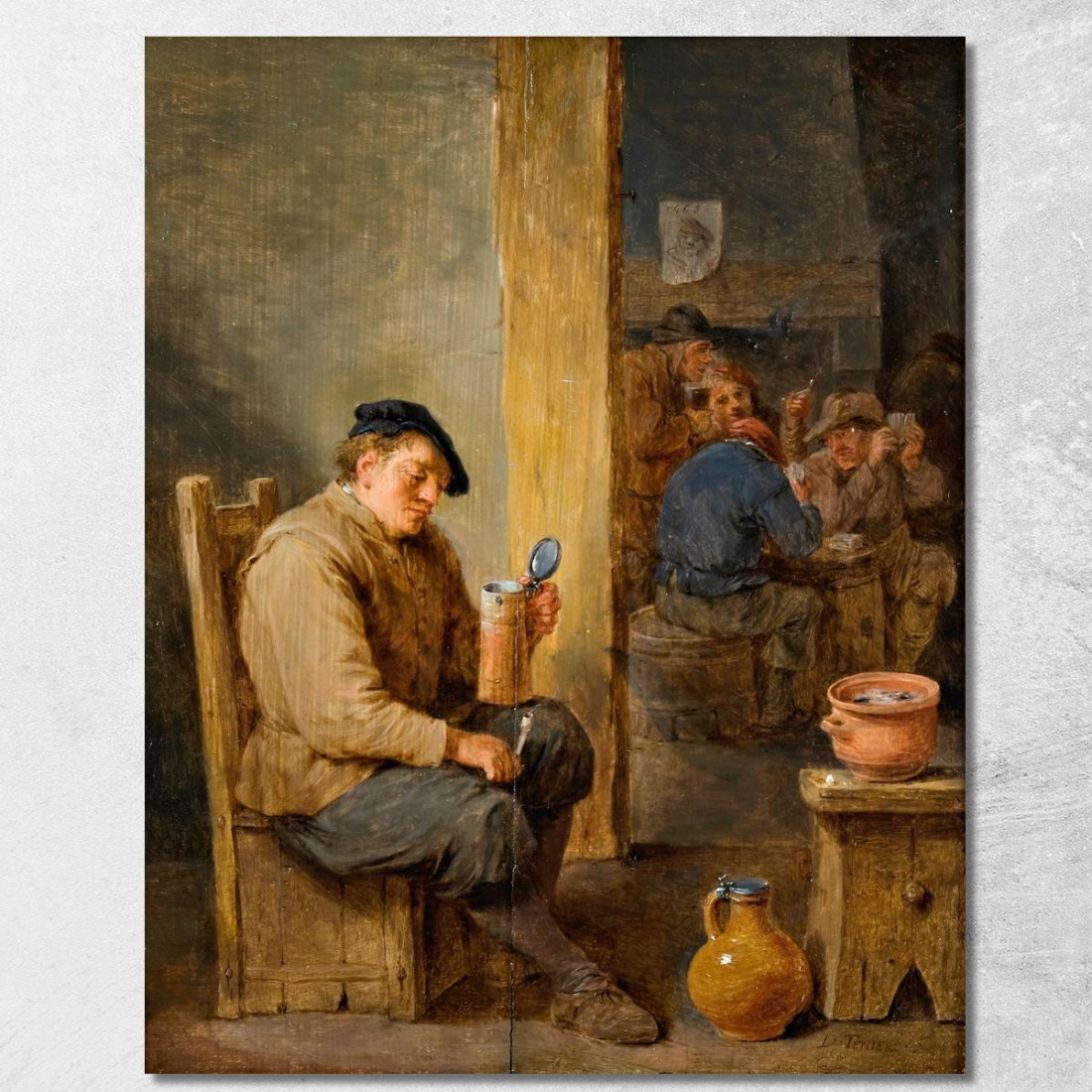 Il Boccale Vuoto David Teniers The Younger dty93 quadro stampato su tela Il Boccale Vuoto David Teniers The Younger dty93 quadro stampato su tela