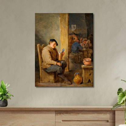 Il Boccale Vuoto David Teniers The Younger dty93 quadro stampato su tela