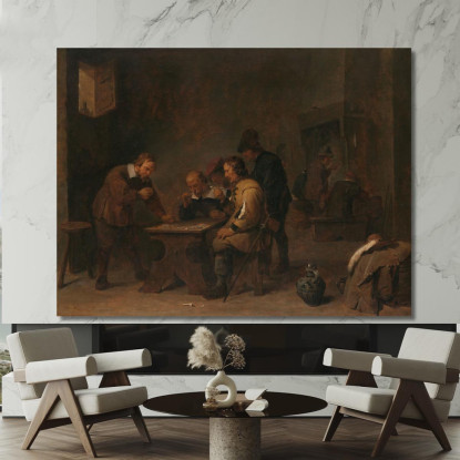 I Giocatori D'Azzardo David Teniers The Younger dty95 quadro stampato su tela