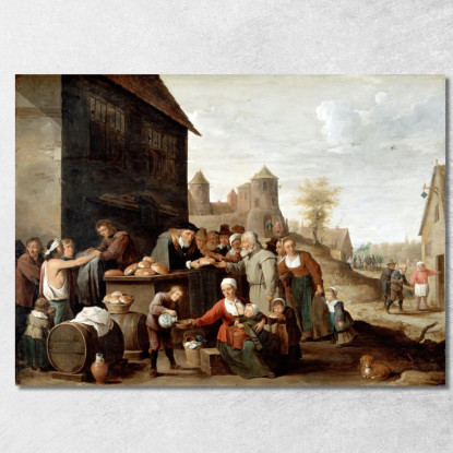 Le Sette Opere Di Misericordia Corporale David Teniers The Younger dty103 quadro stampato su tela