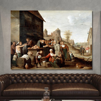 Le Sette Opere Di Misericordia Corporale David Teniers The Younger dty103 quadro stampato su tela