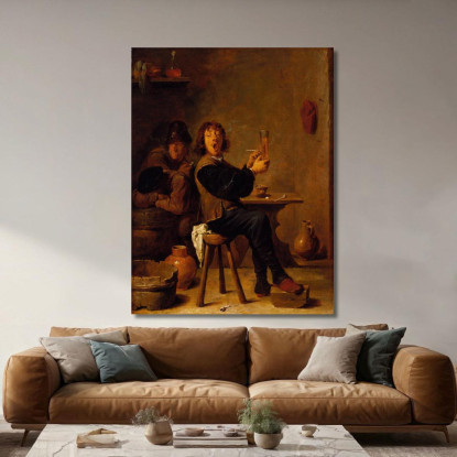 Il Fumatore David Teniers The Younger dty104 quadro stampato su tela