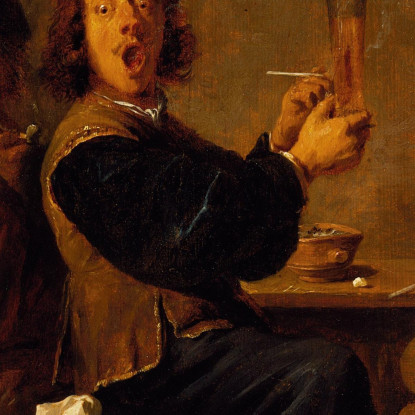 Il Fumatore David Teniers The Younger dty104 quadro stampato su tela