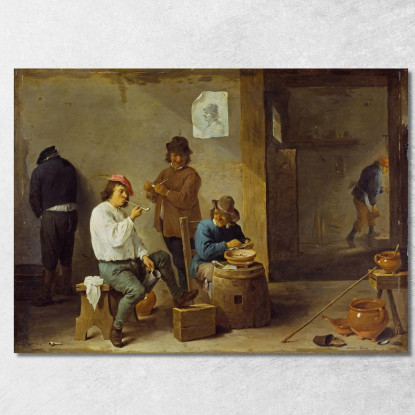 I Fumatori David Teniers The Younger dty105 quadro stampato su tela