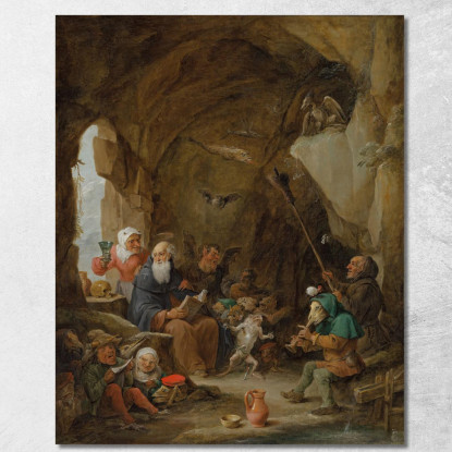 La Tentazione Di Sant'Antonio David Teniers The Younger dty107 quadro stampato su tela