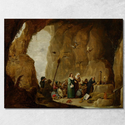 La Tentazione Di Sant'Antonio David Teniers The Younger dty109 quadro stampato su tela