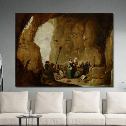 La Tentazione Di Sant'Antonio David Teniers The Younger dty109 quadro stampato su tela