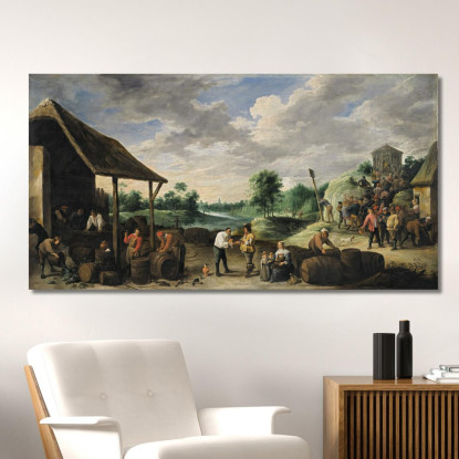 La Vendemmia David Teniers The Younger dty110 quadro stampato su tela