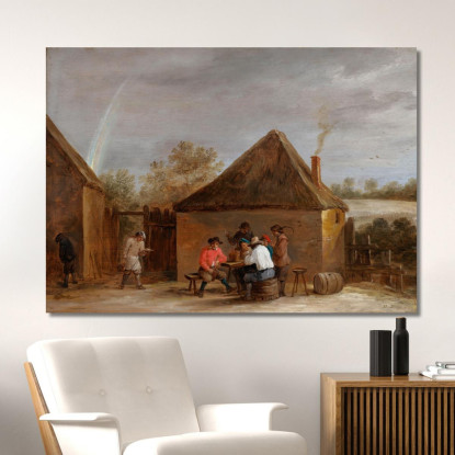 Scena Di Villaggio David Teniers The Younger dty113 quadro stampato su tela