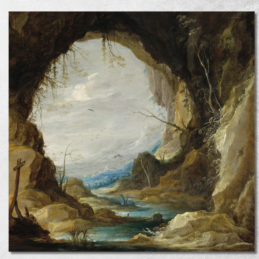 Vista Da Una Grotta David Teniers The Younger dty114 quadro stampato su tela