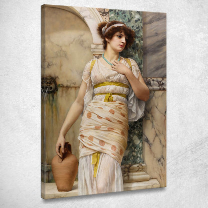 Alla Fontana John William Godward jwg18 quadro stampato su tela