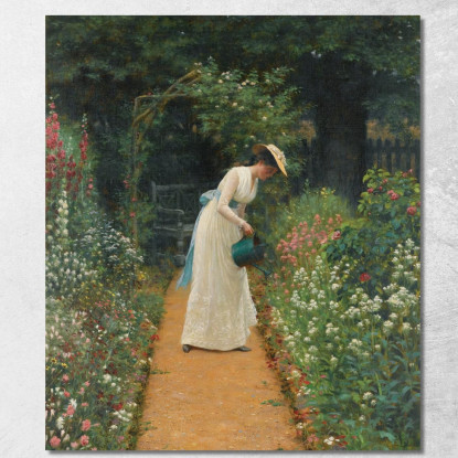 Il Giardino Della Mia Signora Edmund Blair Leighton ebl14 quadro stampato su tela