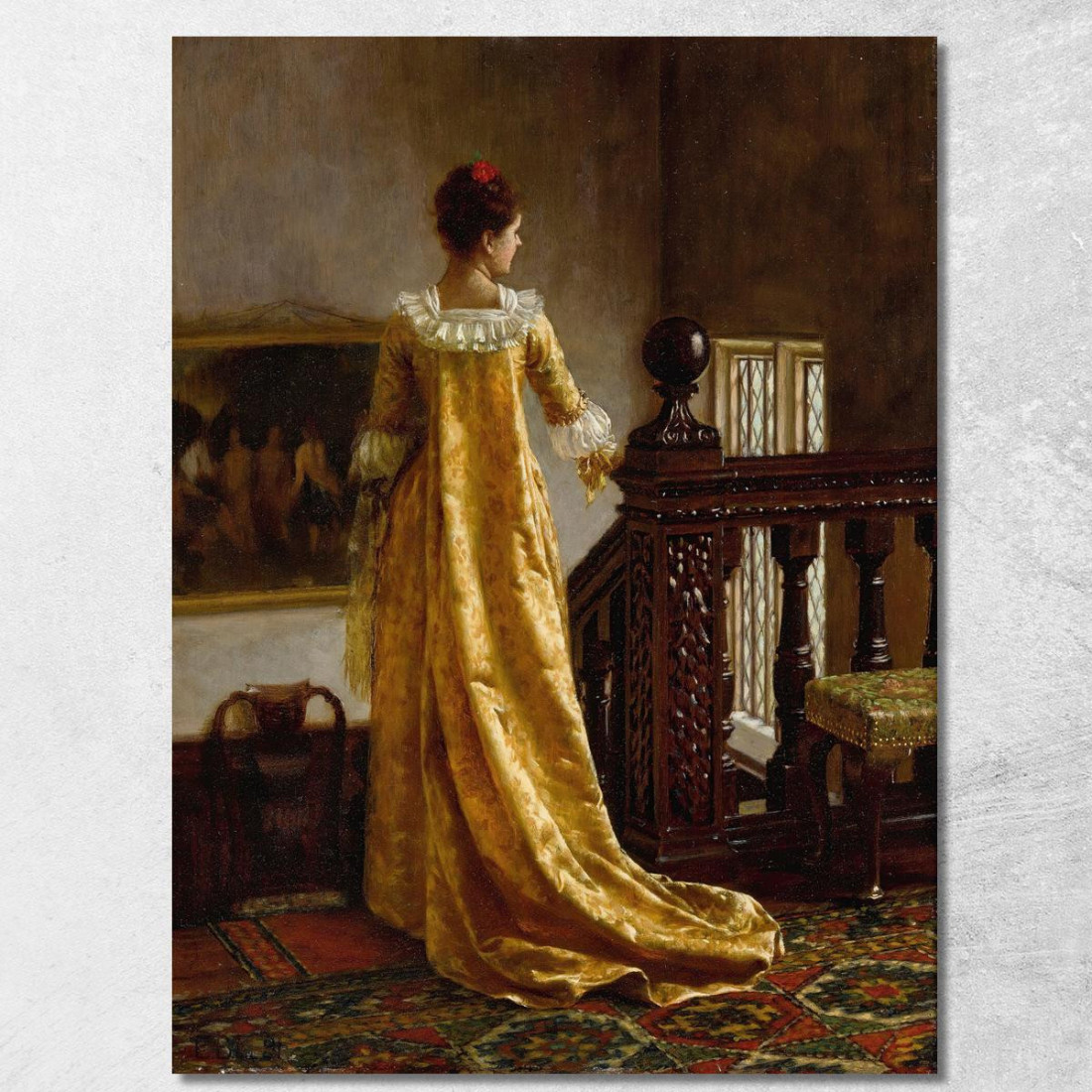 Qui M'Aime Me Suit (Chi Mi Ama Mi Segua) Edmund Blair Leighton ebl17 quadro stampato su tela Qui M'Aime Me Suit (Chi Mi Ama Mi Segua) Edmund Blair Leighton ebl17 quadro stampato su tela
