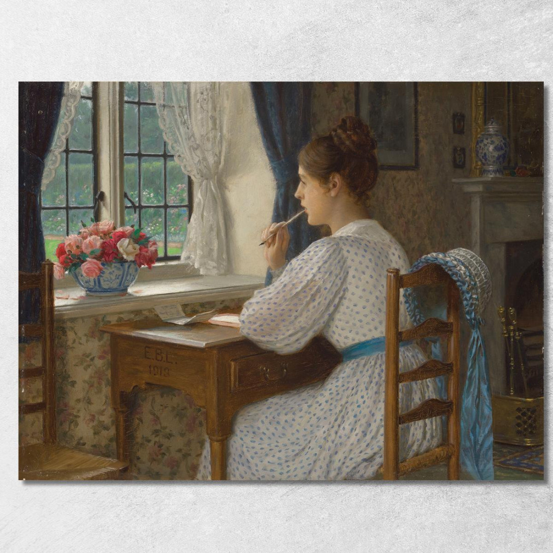 Pensieri Vaganti Edmund Blair Leighton ebl20 quadro stampato su tela Pensieri Vaganti Edmund Blair Leighton ebl20 quadro stampato su tela