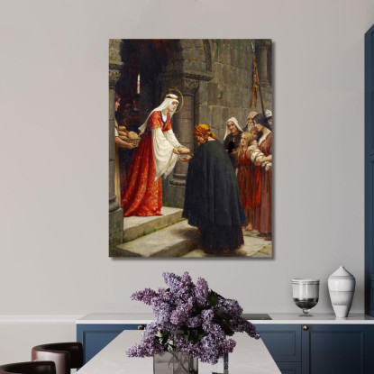La Carità Di Santa Elisabetta D'Ungheria Edmund Blair Leighton ebl22 quadro stampato su tela