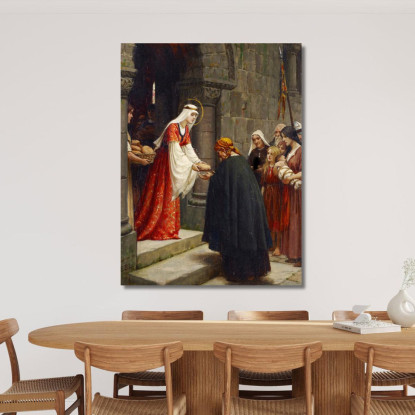 La Carità Di Santa Elisabetta D'Ungheria Edmund Blair Leighton ebl22 quadro stampato su tela