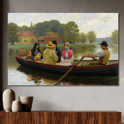 Il Traghetto Edmund Blair Leighton ebl24 quadro stampato su tela