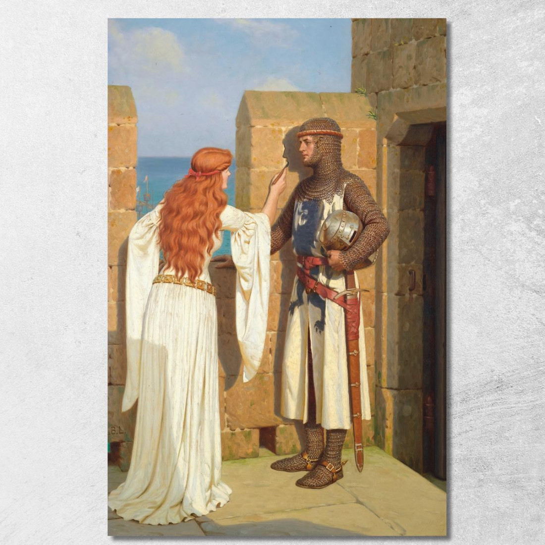 L'Ombra Edmund Blair Leighton ebl26 quadro stampato su tela L'Ombra Edmund Blair Leighton ebl26 quadro stampato su tela
