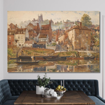 Presso Il Severn A Bridgnorth Edward John Poynter ejp7 quadro stampato su tela