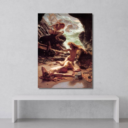 La Caverna Delle Ninfe Della Tempesta Edward John Poynter ejp8 quadro stampato su tela