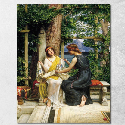 Elena E Ermia Edward John Poynter ejp15 quadro stampato su tela