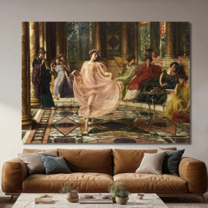La Danza Ionica Edward John Poynter ejp26 quadro stampato su tela
