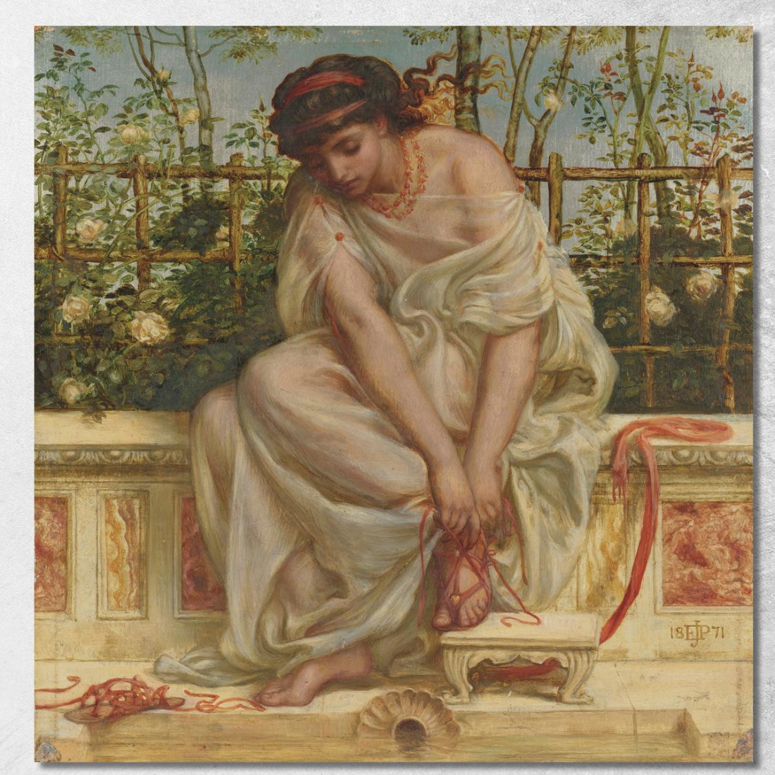 Il Sandalo Edward John Poynter ejp29 quadro stampato su tela Il Sandalo Edward John Poynter ejp29 quadro stampato su tela