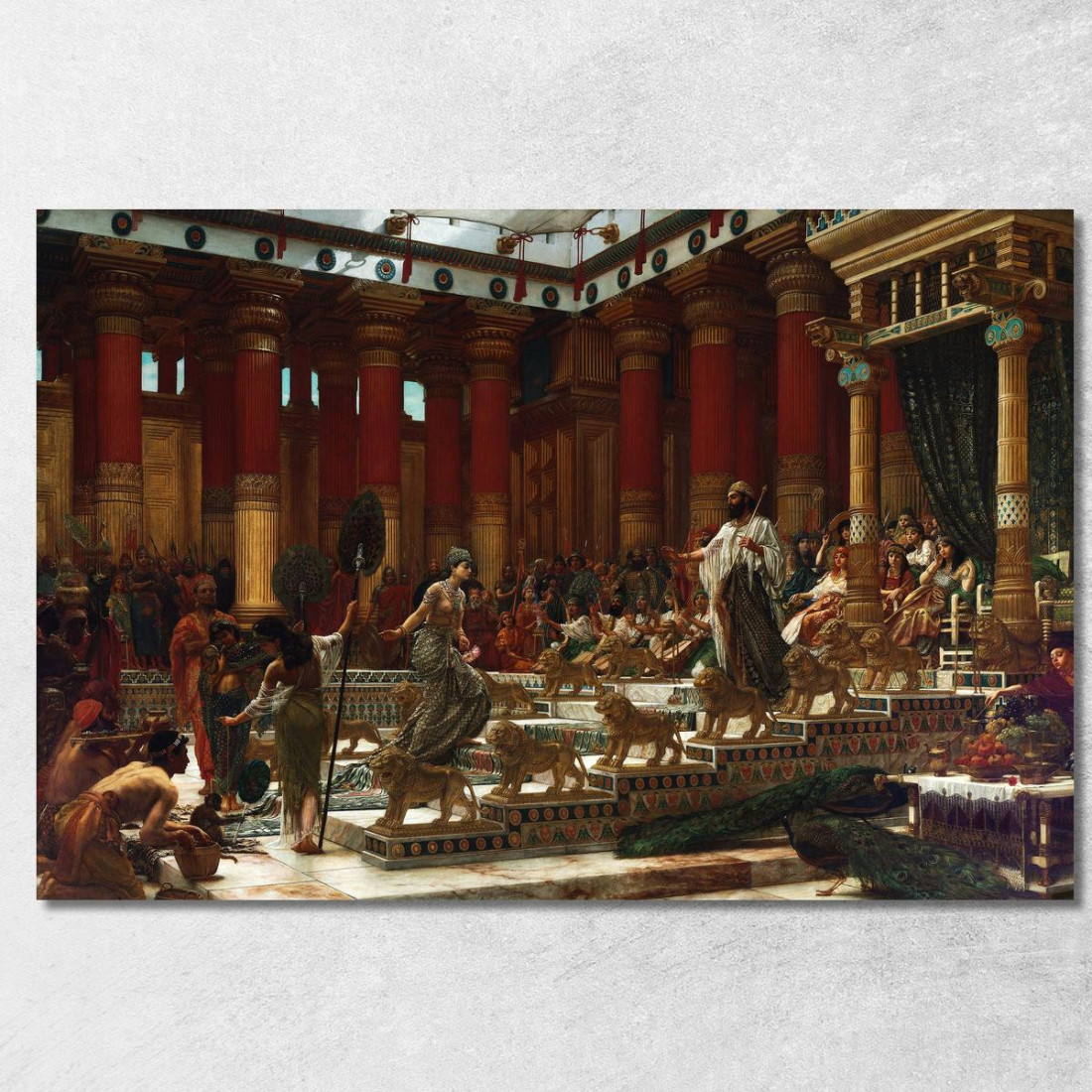 La Visita Della Regina Di Saba Al Re Salomone Edward John Poynter ejp30 quadro stampato su tela La Visita Della Regina Di Saba Al Re Salomone Edward John Poynter ejp30 quadro stampato su tela