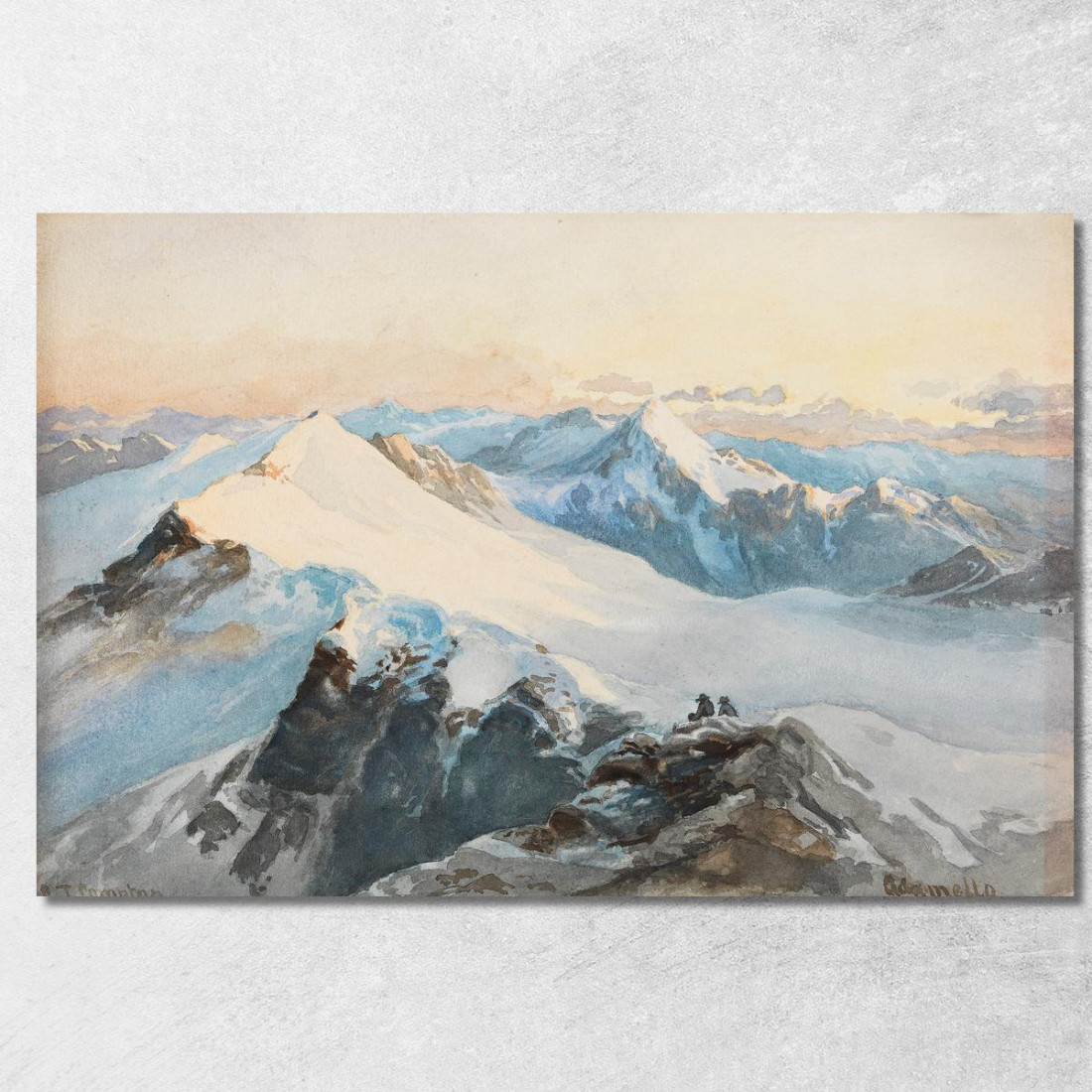 Sul Monte Adamello Edward Theodore Compton etc6 quadro stampato su tela Sul Monte Adamello Edward Theodore Compton etc6 quadro stampato su tela